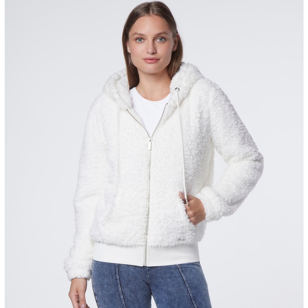 NWT Andrew Marc Faux Fur Sport Hooded Jacket